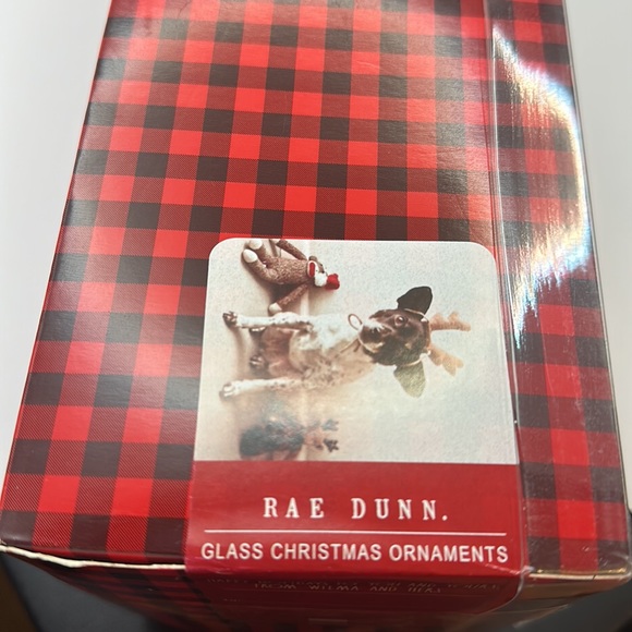 Rae Dunn Large glass Christmas Ornaments with Peace, Love & Joy on them. - Picture 5 of 5